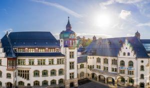 Das Volkshaus Jena aus der Vogelperspektive